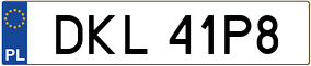 Trailer License Plate